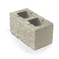 Пескобетонный блок Колдиз заборный 390х190х188 серый колотая фактура