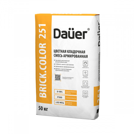 Цветная кладочная смесь армированная Dauer BRICK.COLOR 251 светло-коричневая 50 кг
